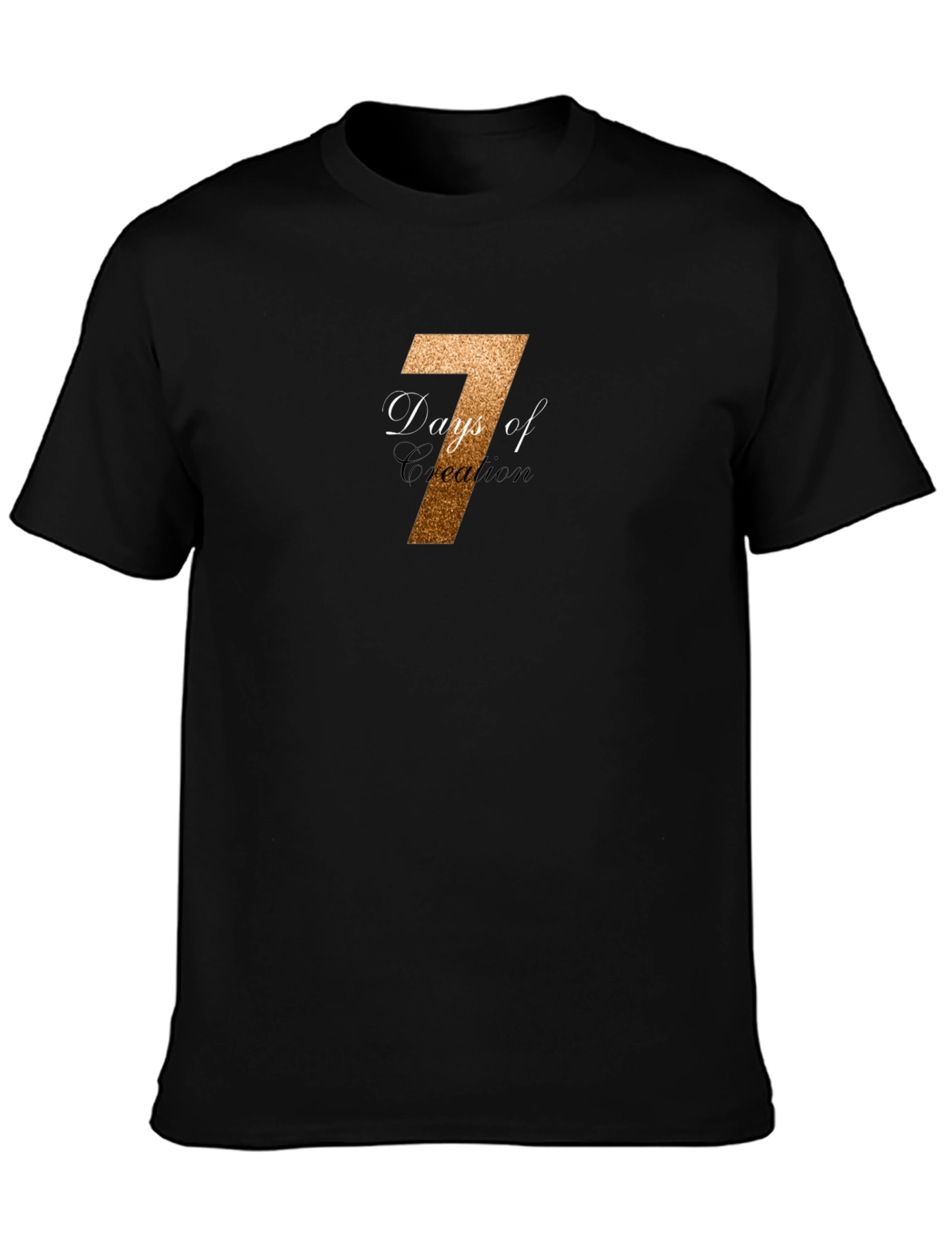 7 Days of Creation Black T-Shirt