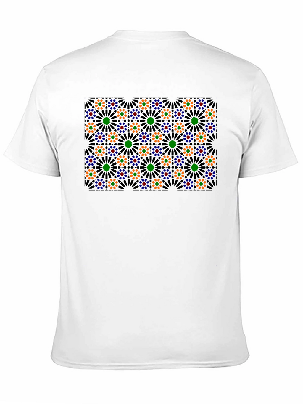 Geometric Floral T-Shirt - Black