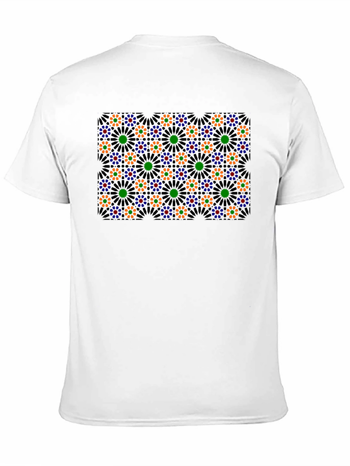 Geometric Floral T-Shirt - Black