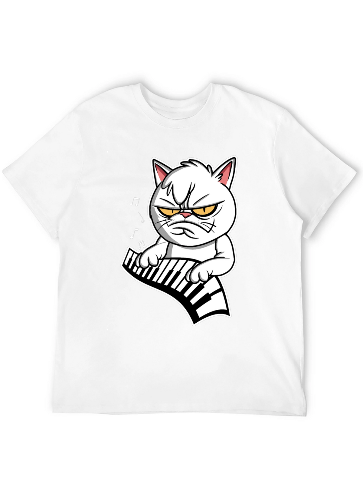Grumpy Cat Keyboardist Black T-Shirt