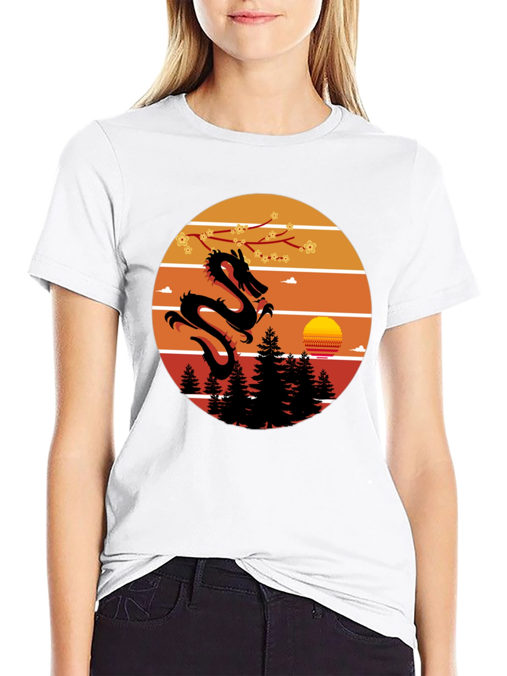 Dragon Sunset Graphic Tee