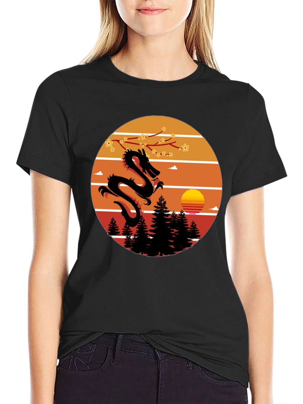 Dragon Sunset Graphic Tee