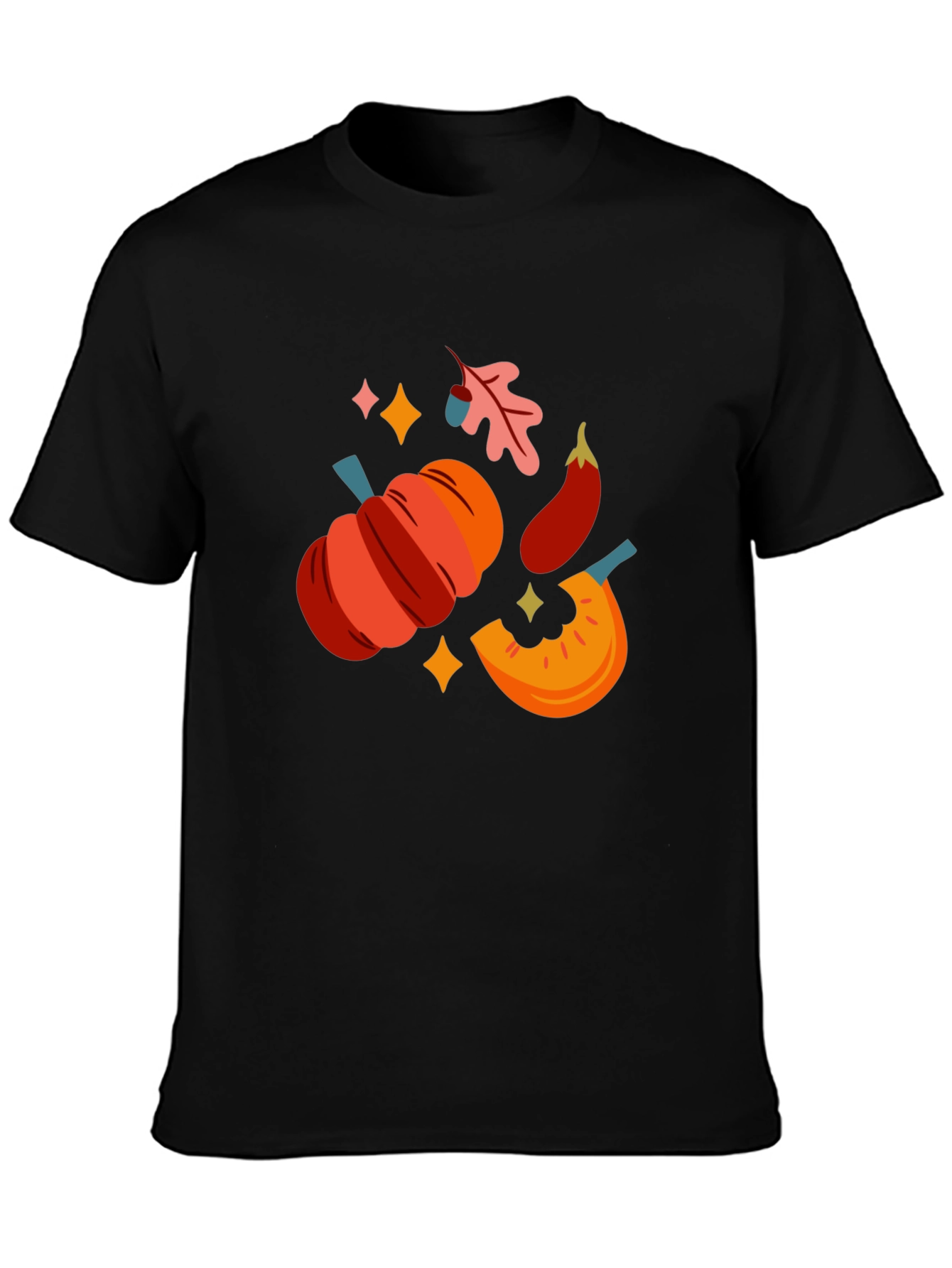 Fall Harvest Graphic Tee - Black T-Shirt