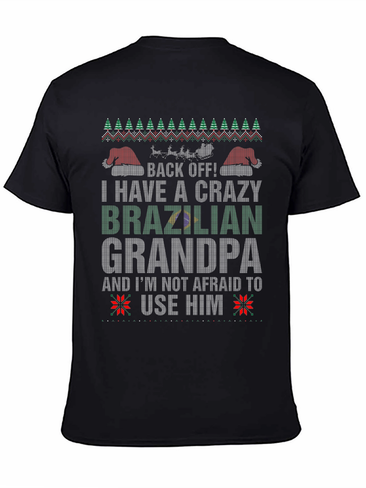 Crazy Brazilian Grandpa Christmas T-Shirt