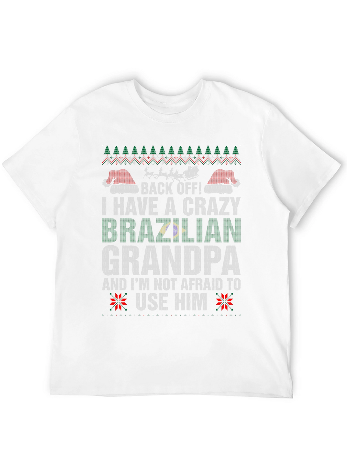 Crazy Brazilian Grandpa Christmas T-Shirt