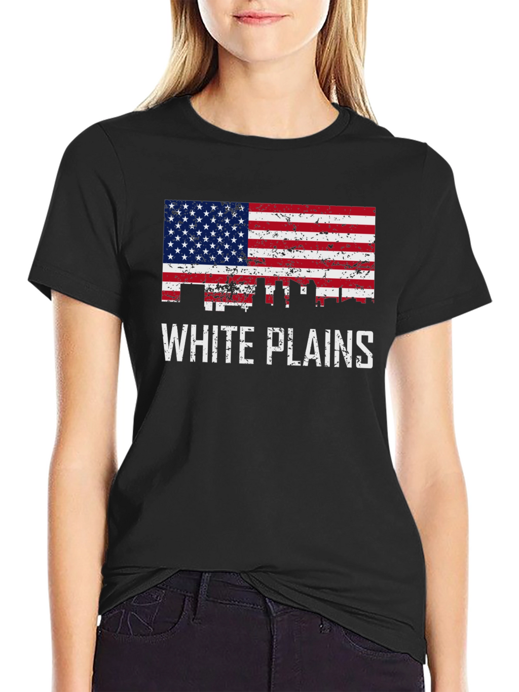 White Plains American Flag T-Shirt