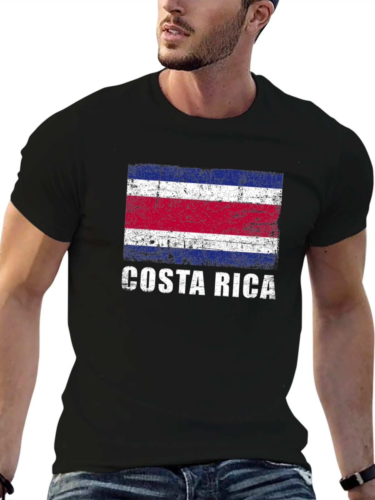 Costa Rica Flag Graphic T-Shirt - Patriotic Pride