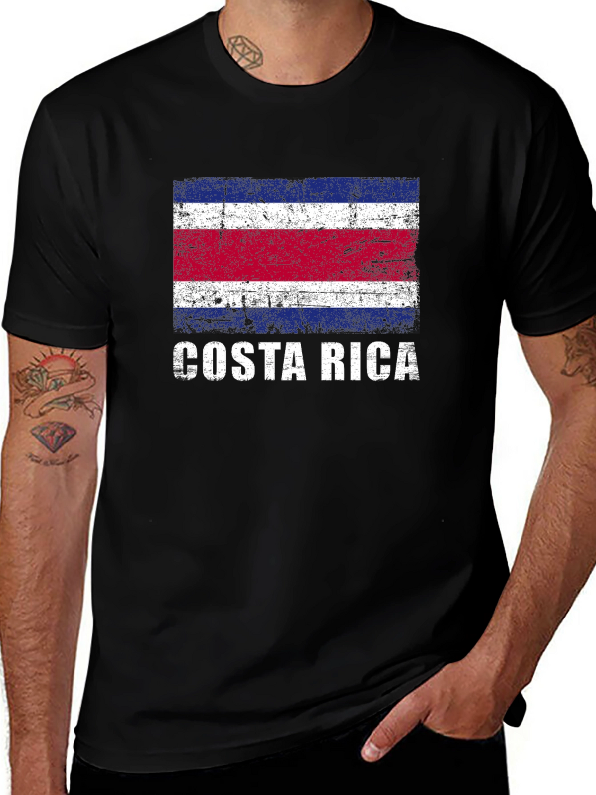 Costa Rica Flag Graphic T-Shirt - Patriotic Pride