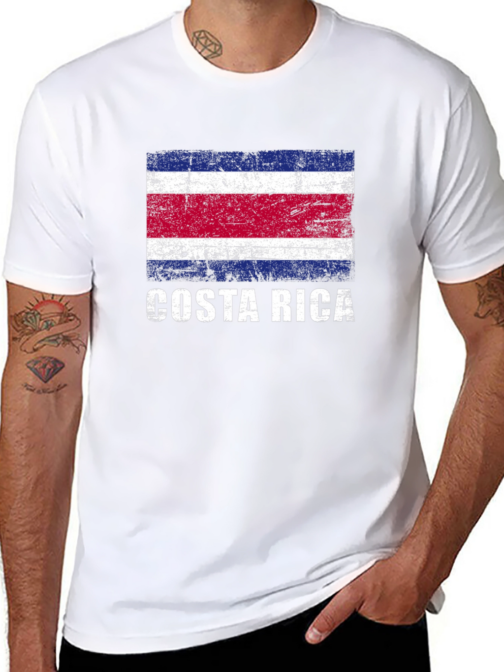 Costa Rica Flag Graphic T-Shirt - Patriotic Pride