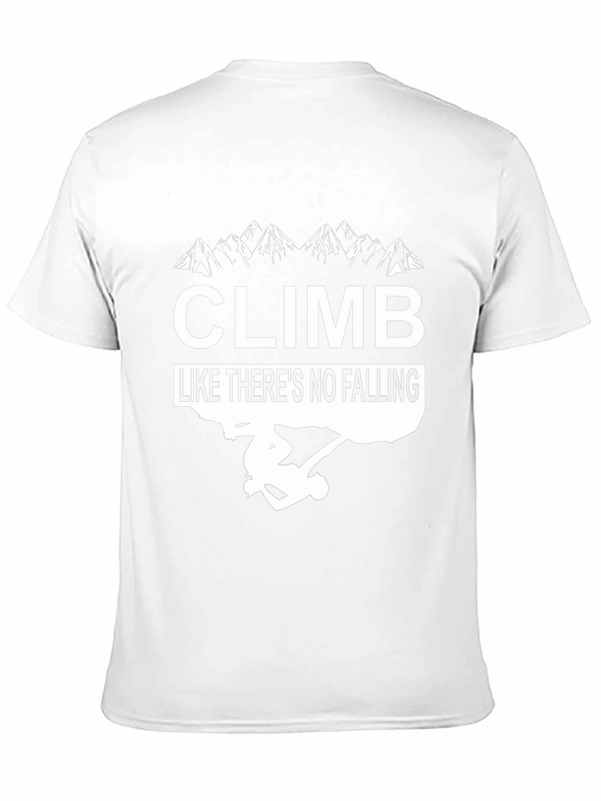 Climb Like Theres No Falling Black Graphic Tee
