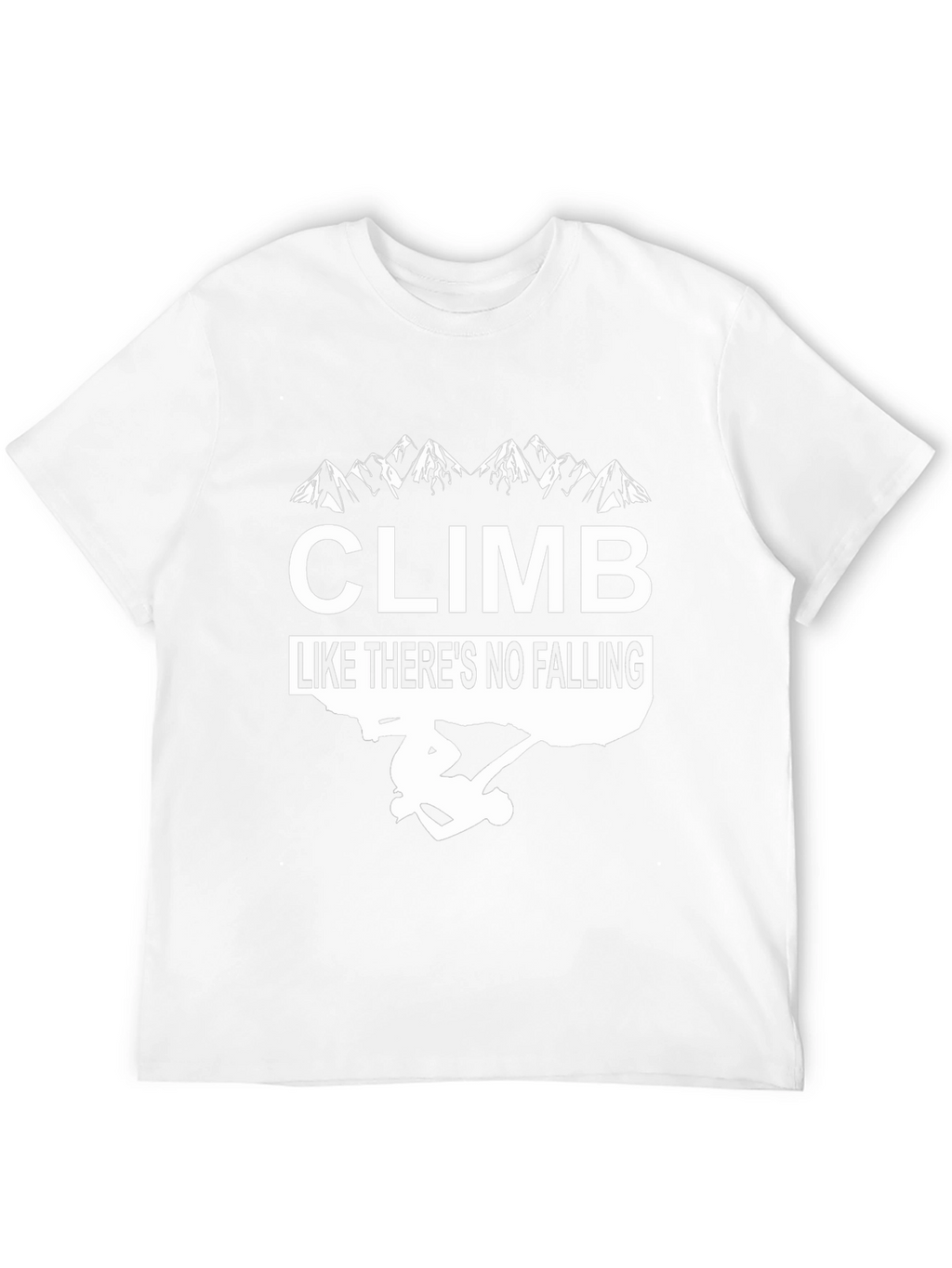 Climb Like Theres No Falling Black Graphic Tee