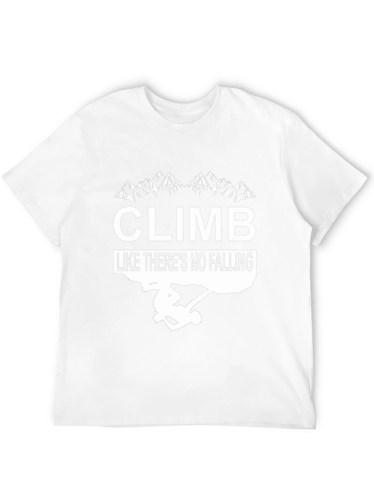 Climb Like Theres No Falling Black Graphic Tee