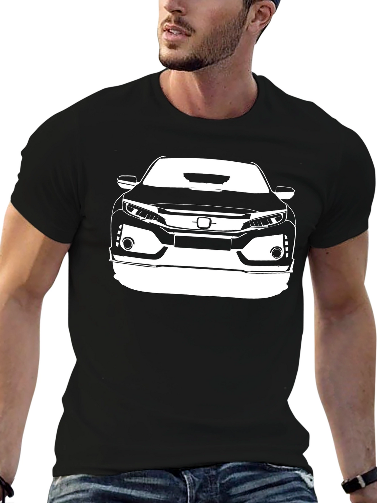 Black Car Graphic T-Shirt - Automotive Enthusiast Tee