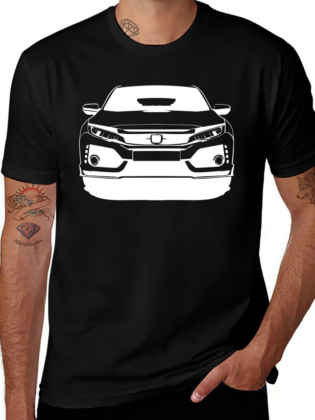 Black Car Graphic T-Shirt - Automotive Enthusiast Tee