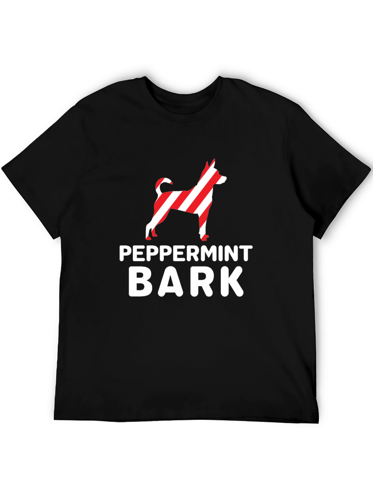 Peppermint Bark Dog Breed Striped Design T-Shirt