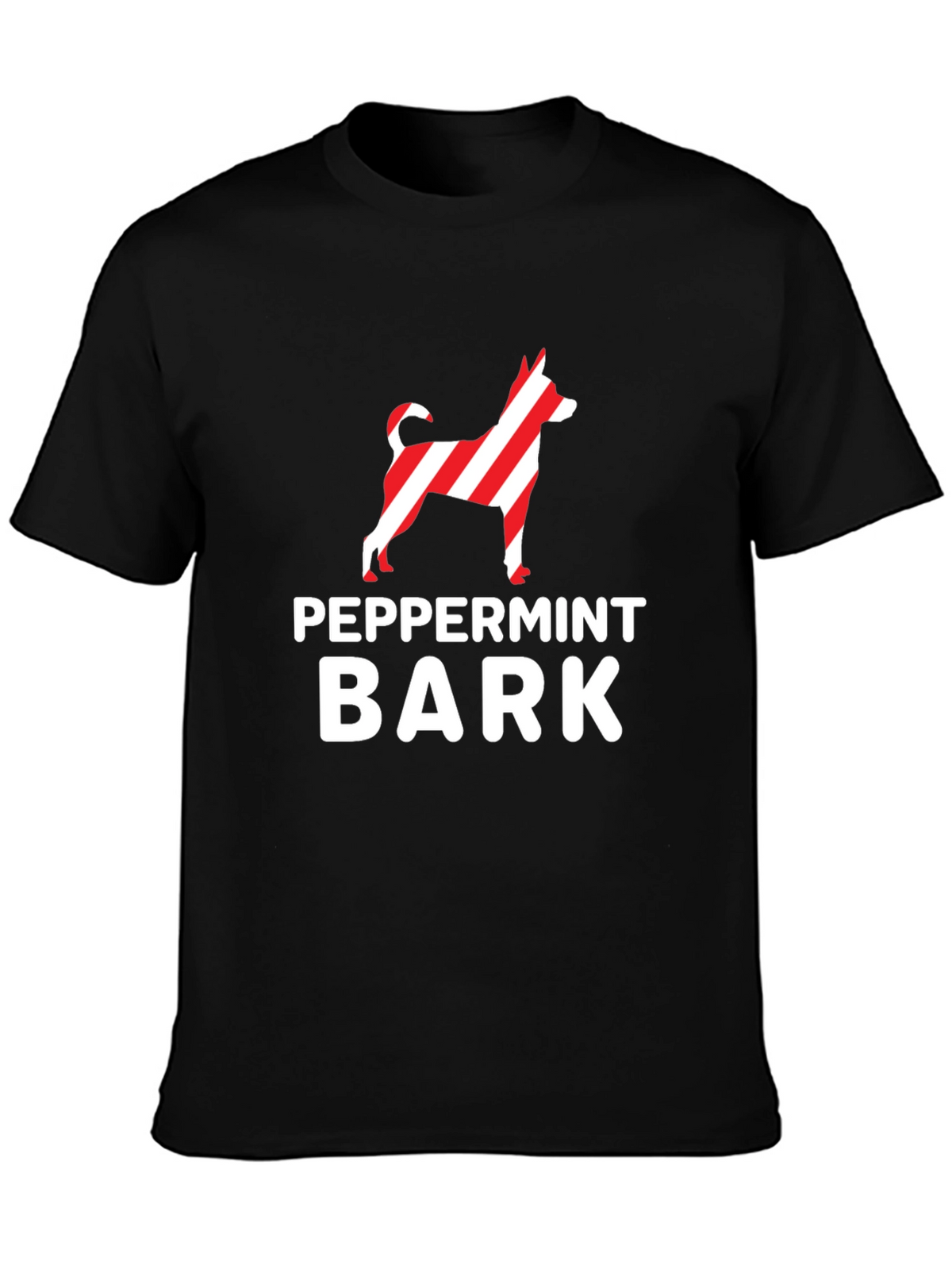 Peppermint Bark Dog Breed Striped Design T-Shirt
