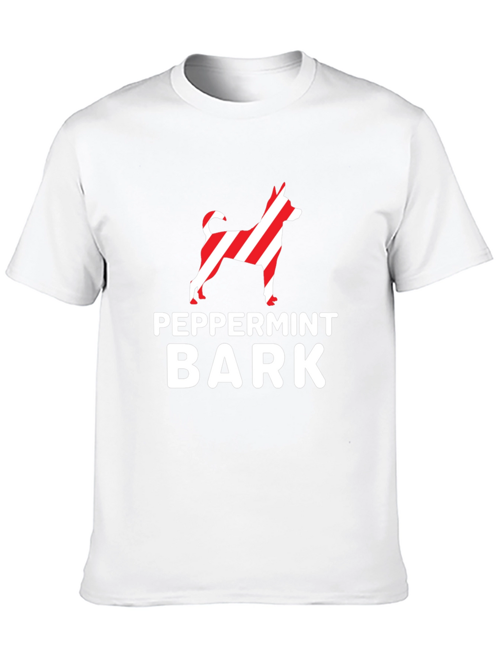 Peppermint Bark Dog Breed Striped Design T-Shirt