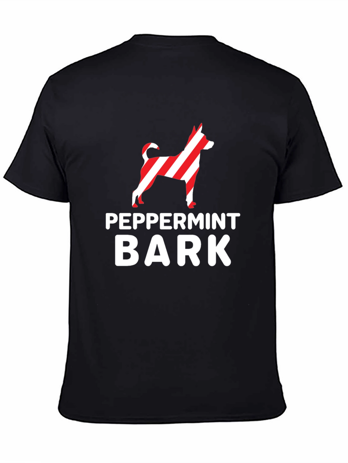 Peppermint Bark Dog Breed Striped Design T-Shirt