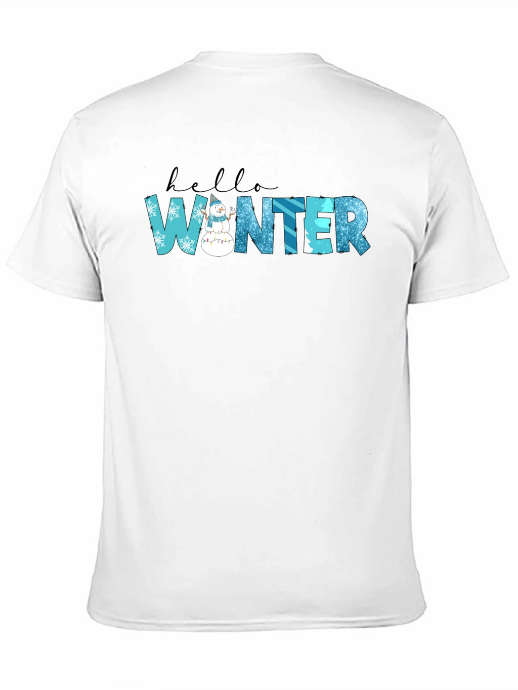 Hello Winter Black Graphic Tee