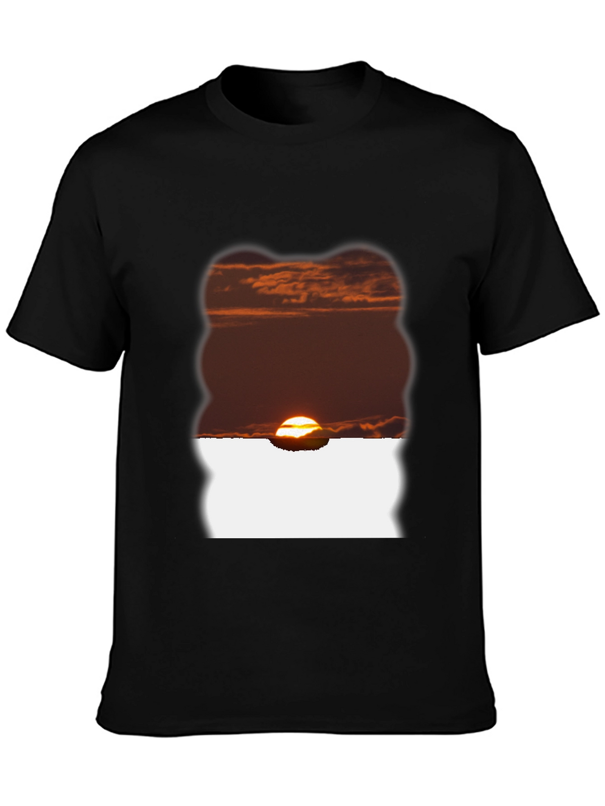 Sunset Graphic Tee - Black Casual T-Shirt