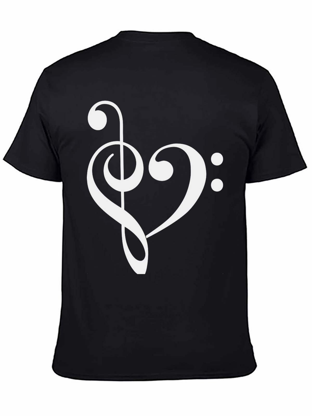 Musical Heart T-Shirt - Treble & Bass Clef Love