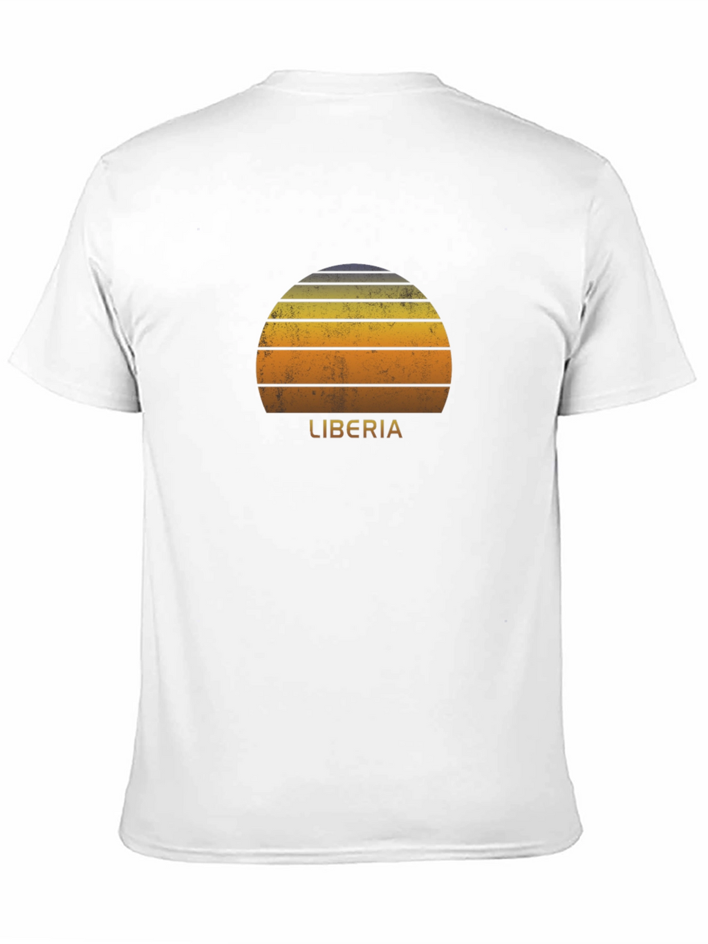 Retro Liberia Sunset Graphic Tee - Black