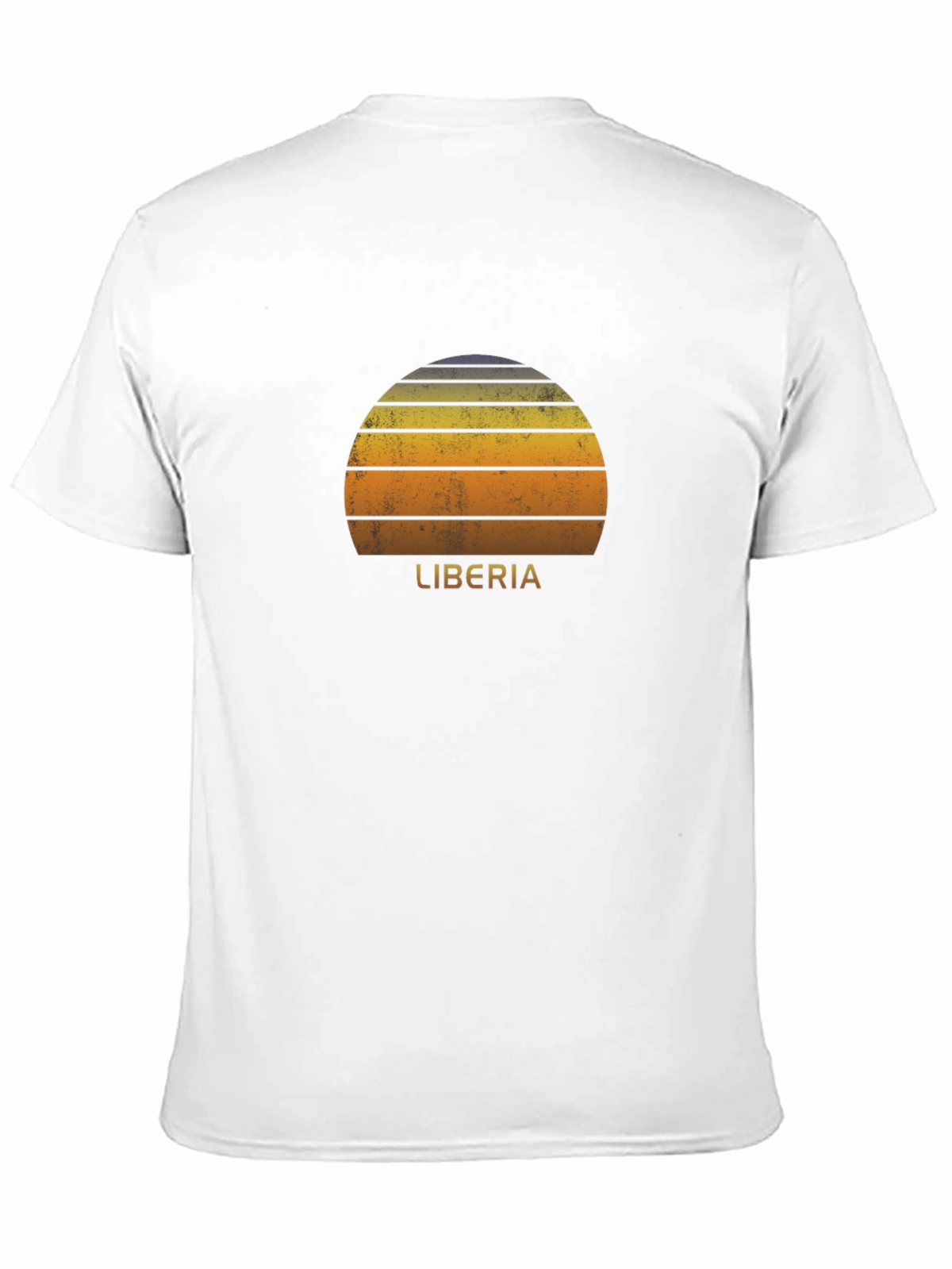 Retro Liberia Sunset Graphic Tee - Black
