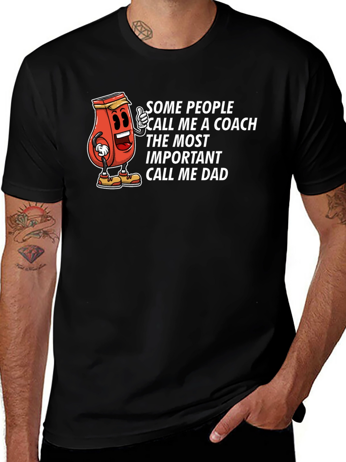Funny Coach Dad T-Shirt - Novelty Tee