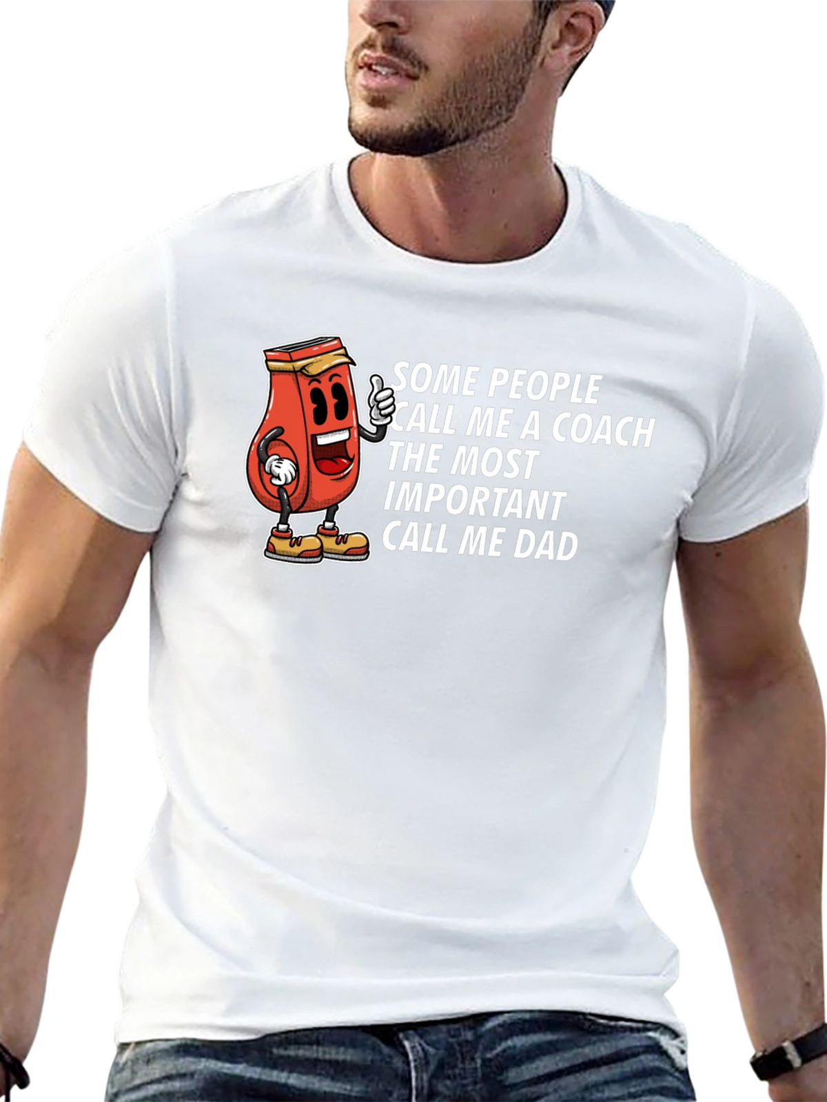 Funny Coach Dad T-Shirt - Novelty Tee