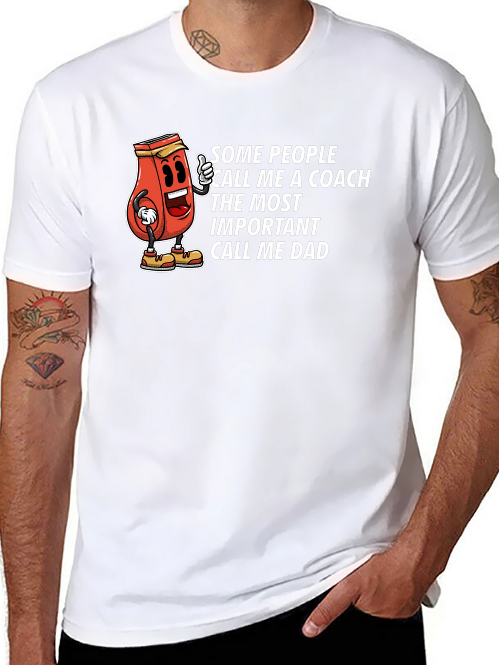 Funny Coach Dad T-Shirt - Novelty Tee