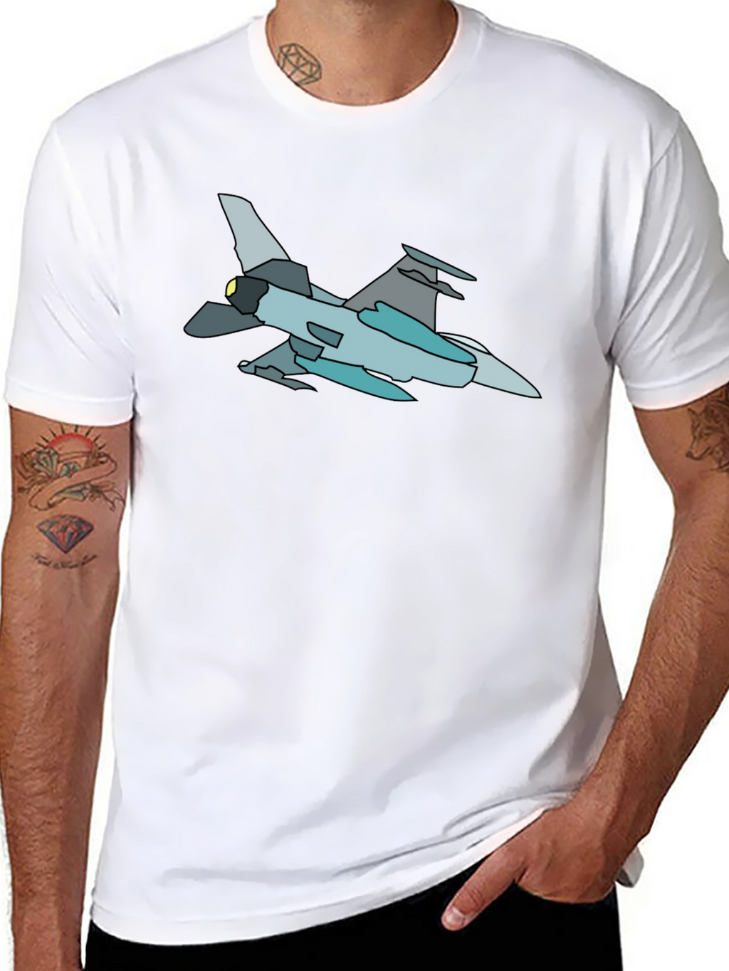 Fighter Jet Graphic Tee - Cool Airplane Design