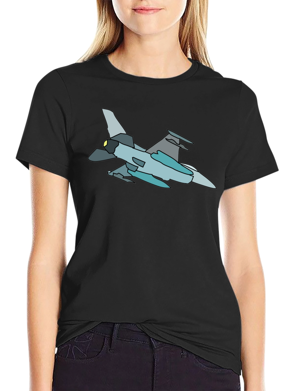 Fighter Jet Graphic Tee - Cool Airplane Design