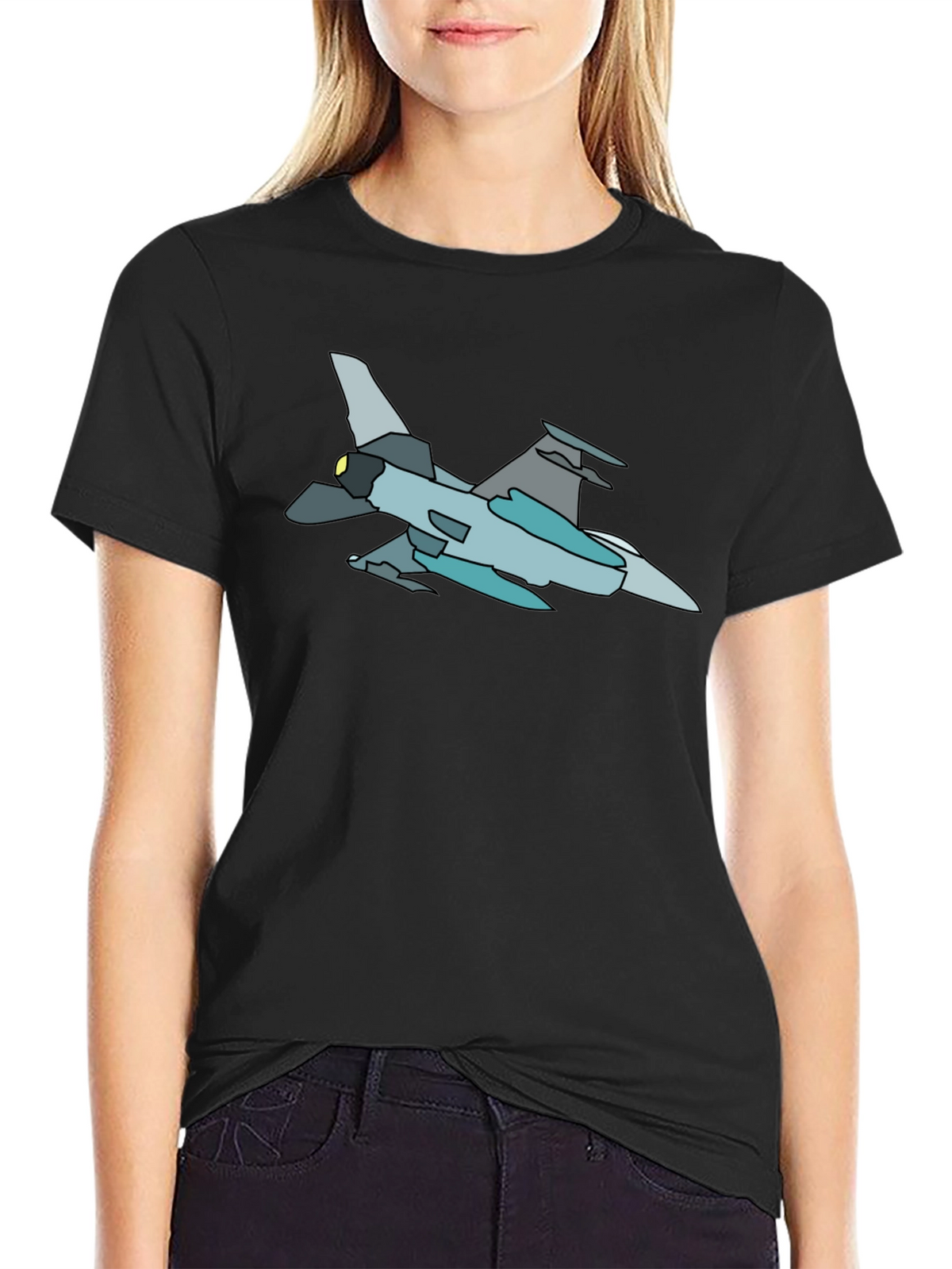 Fighter Jet Graphic Tee - Cool Airplane Design