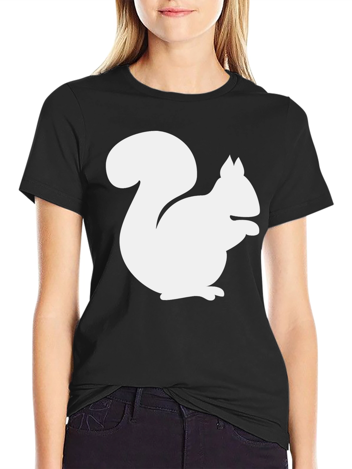 Squirrel Graphic T-Shirt - Black