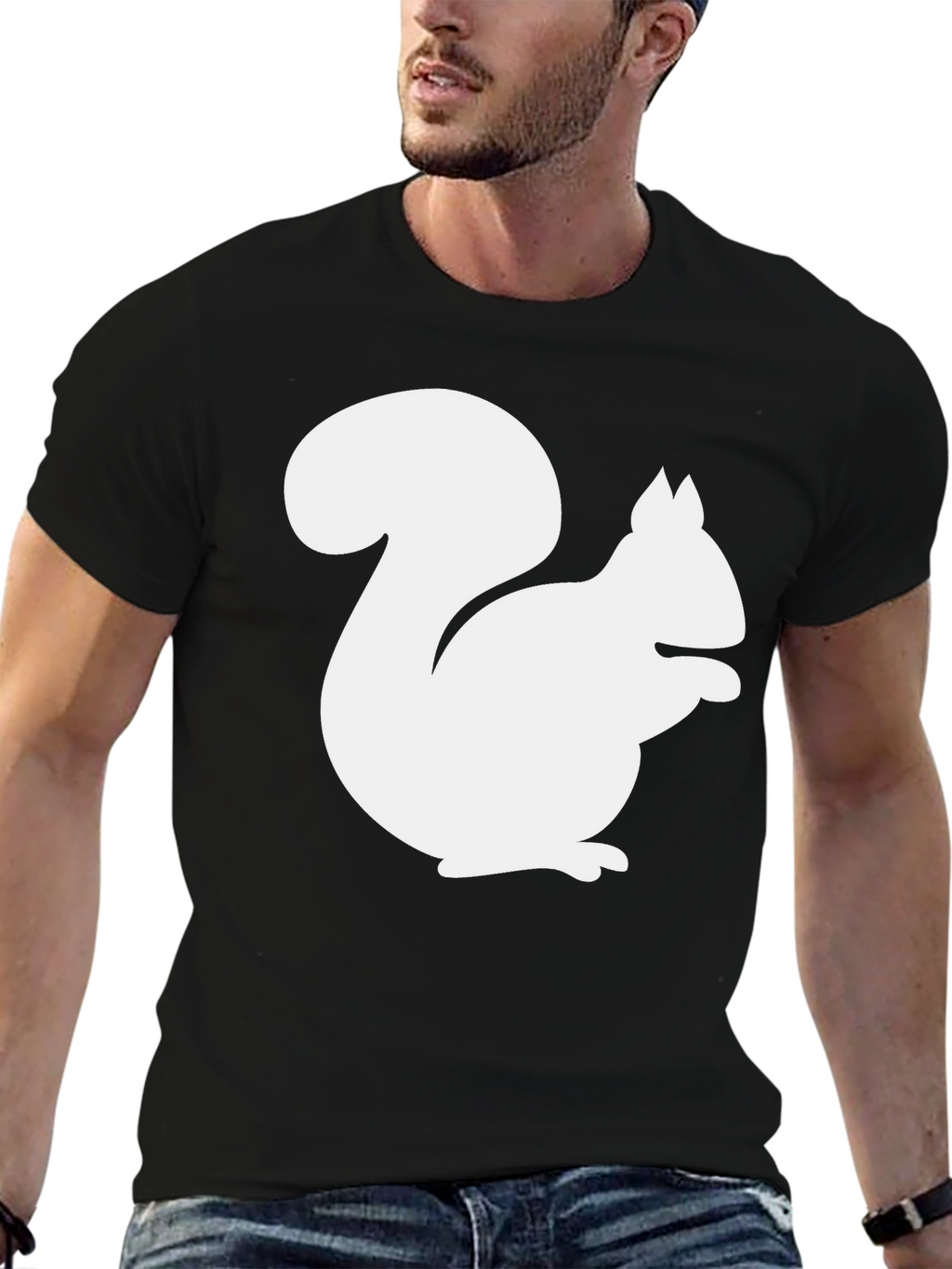 Squirrel Graphic T-Shirt - Black
