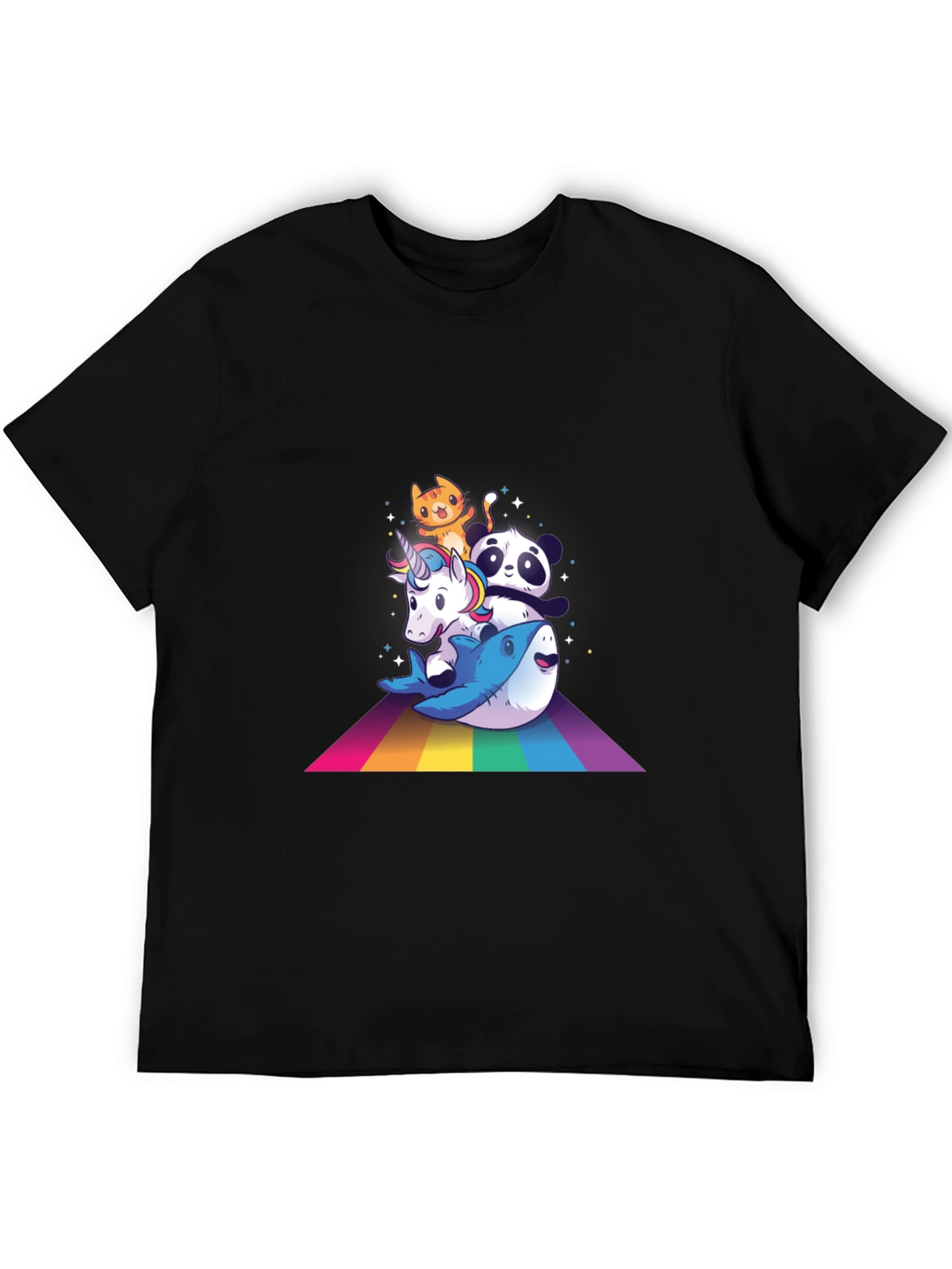 Cute Cartoon Animals Rainbow T-Shirt