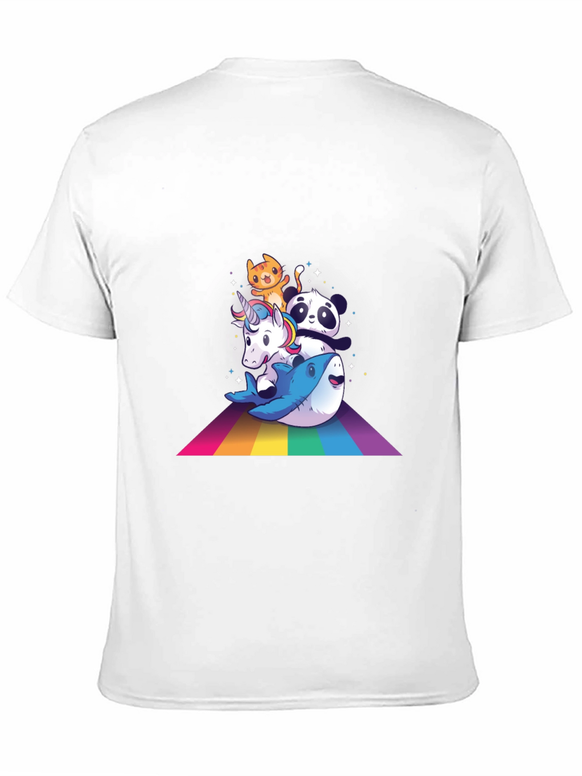 Cute Cartoon Animals Rainbow T-Shirt