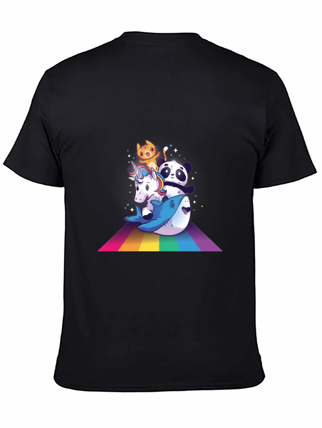 Cute Cartoon Animals Rainbow T-Shirt