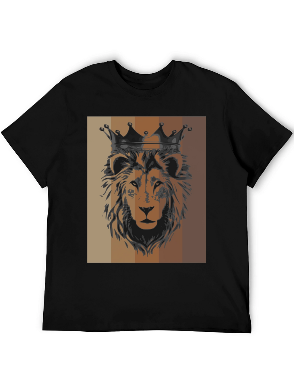 King Lion Graphic Tee - Black Cotton T-Shirt