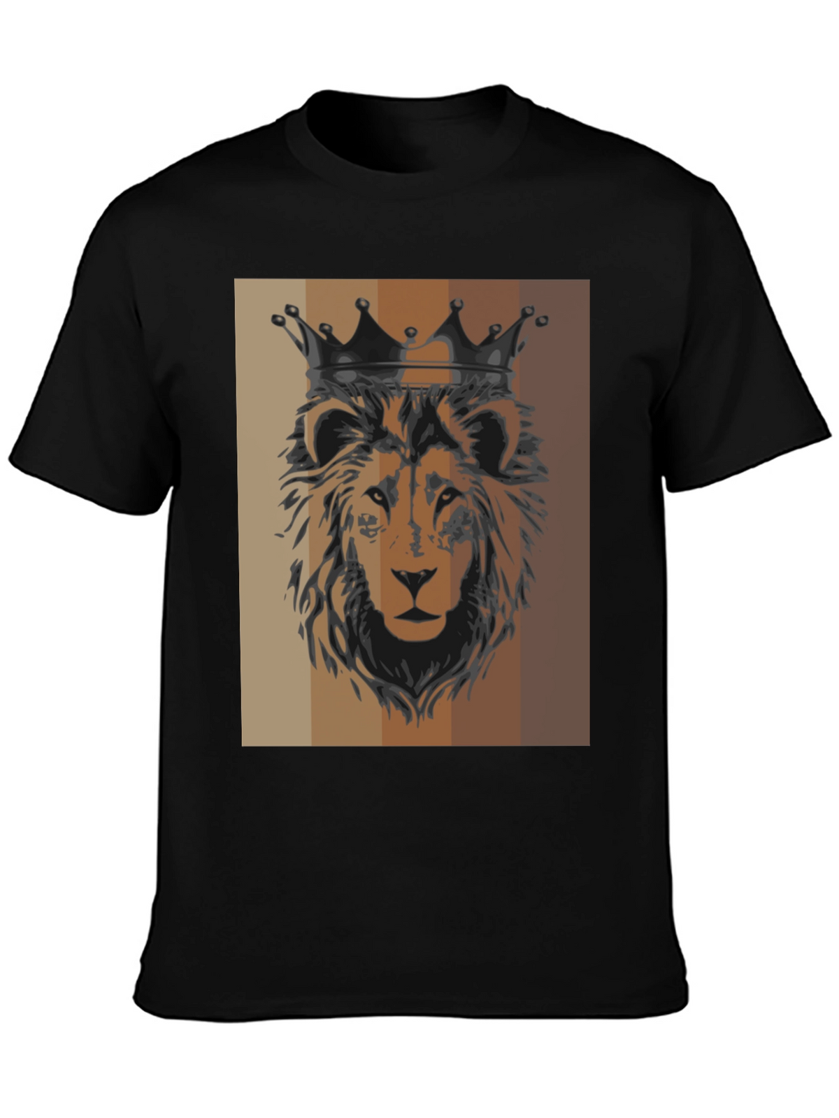 King Lion Graphic Tee - Black Cotton T-Shirt
