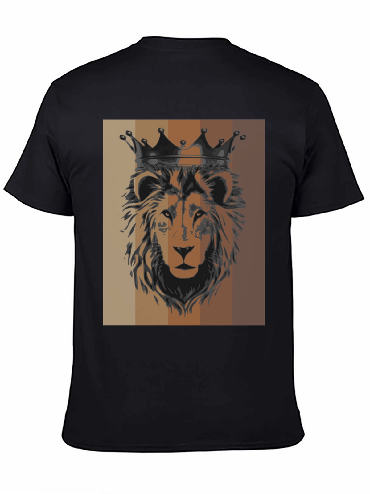King Lion Graphic Tee - Black Cotton T-Shirt