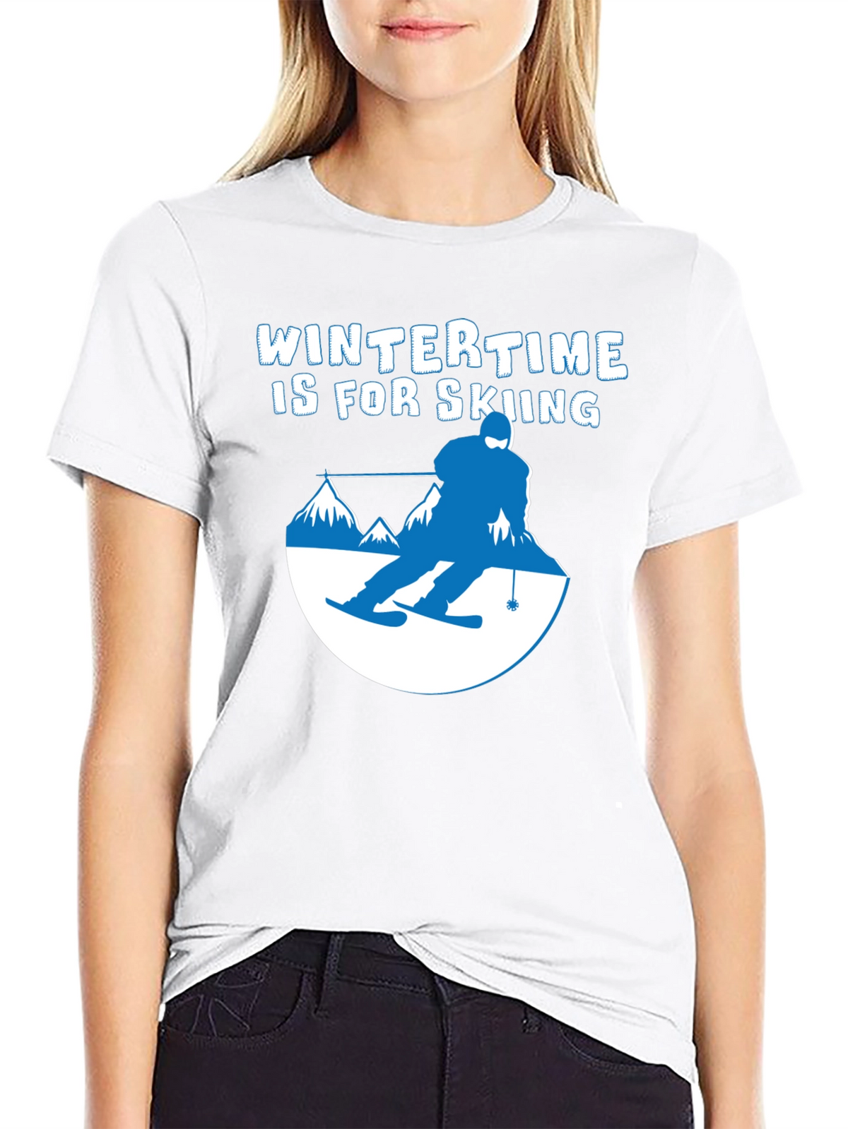 Wintertime Skiing Graphic Tee