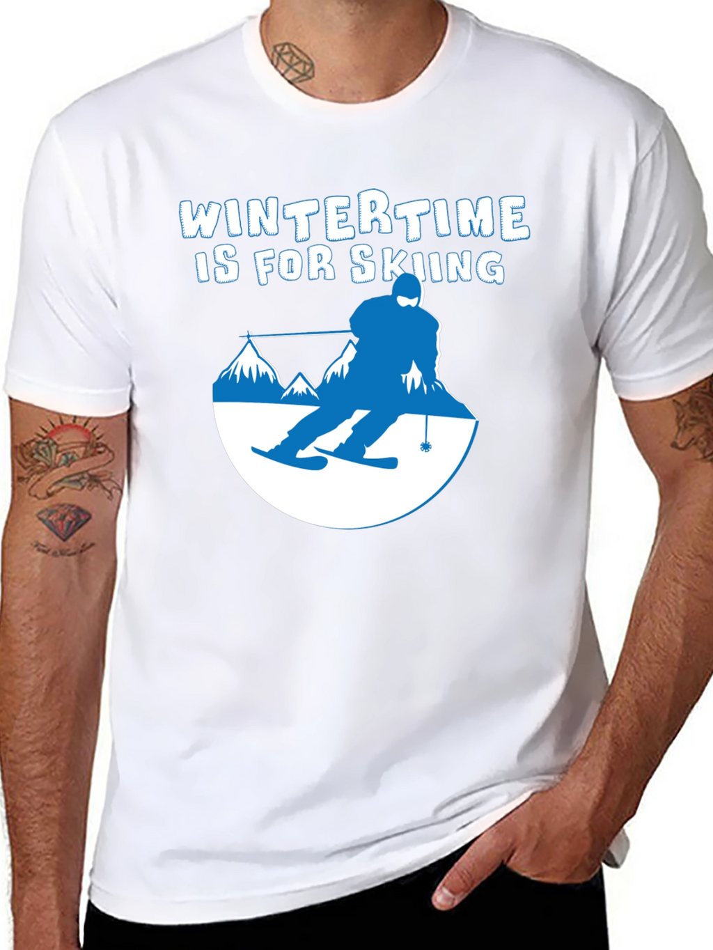 Wintertime Skiing Graphic Tee