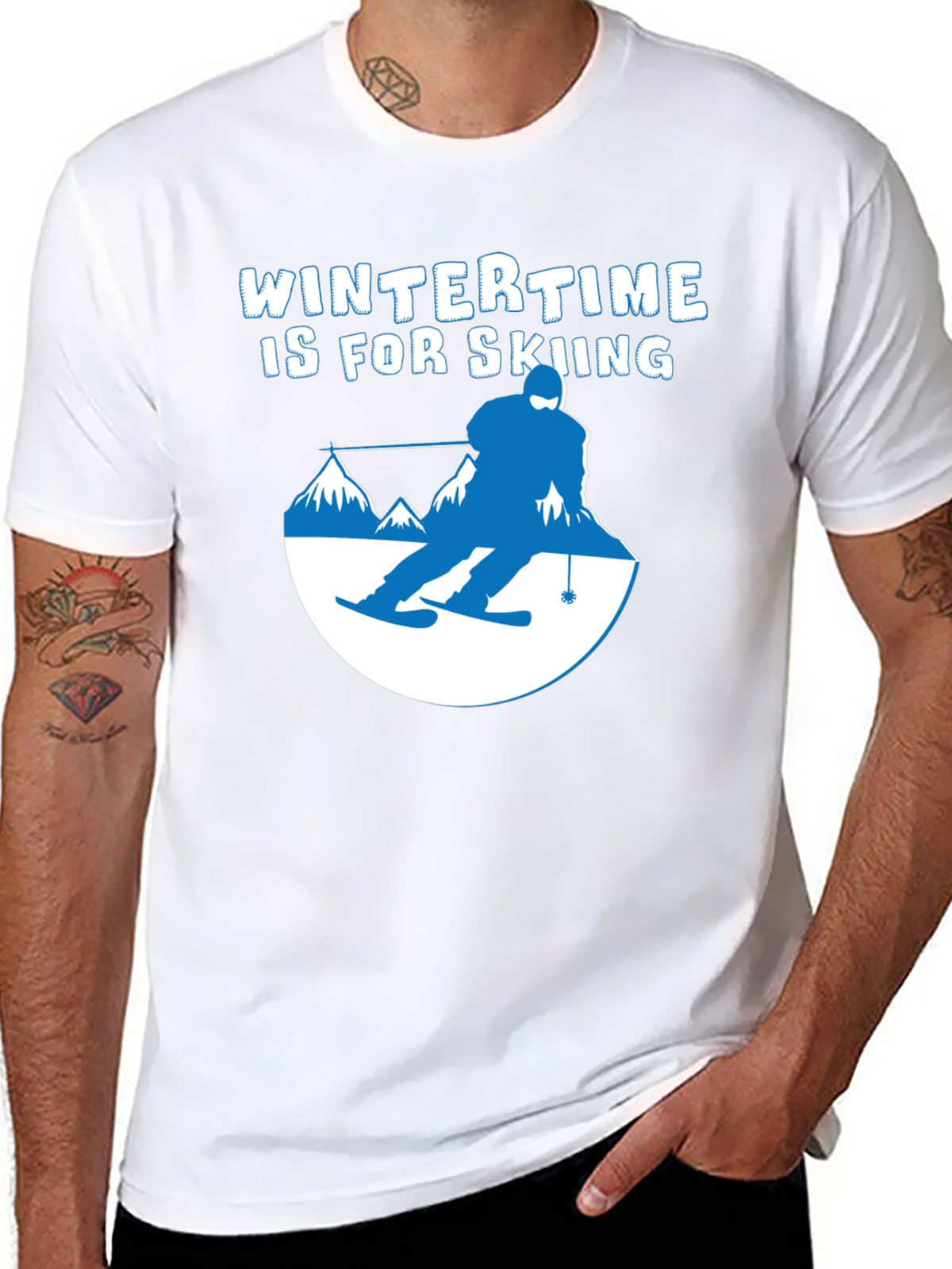 Wintertime Skiing Graphic Tee