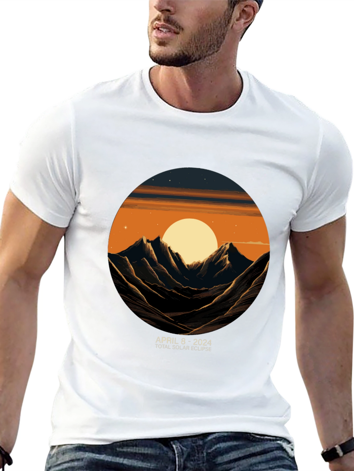 April 8 2024 Total Solar Eclipse Graphic Tee