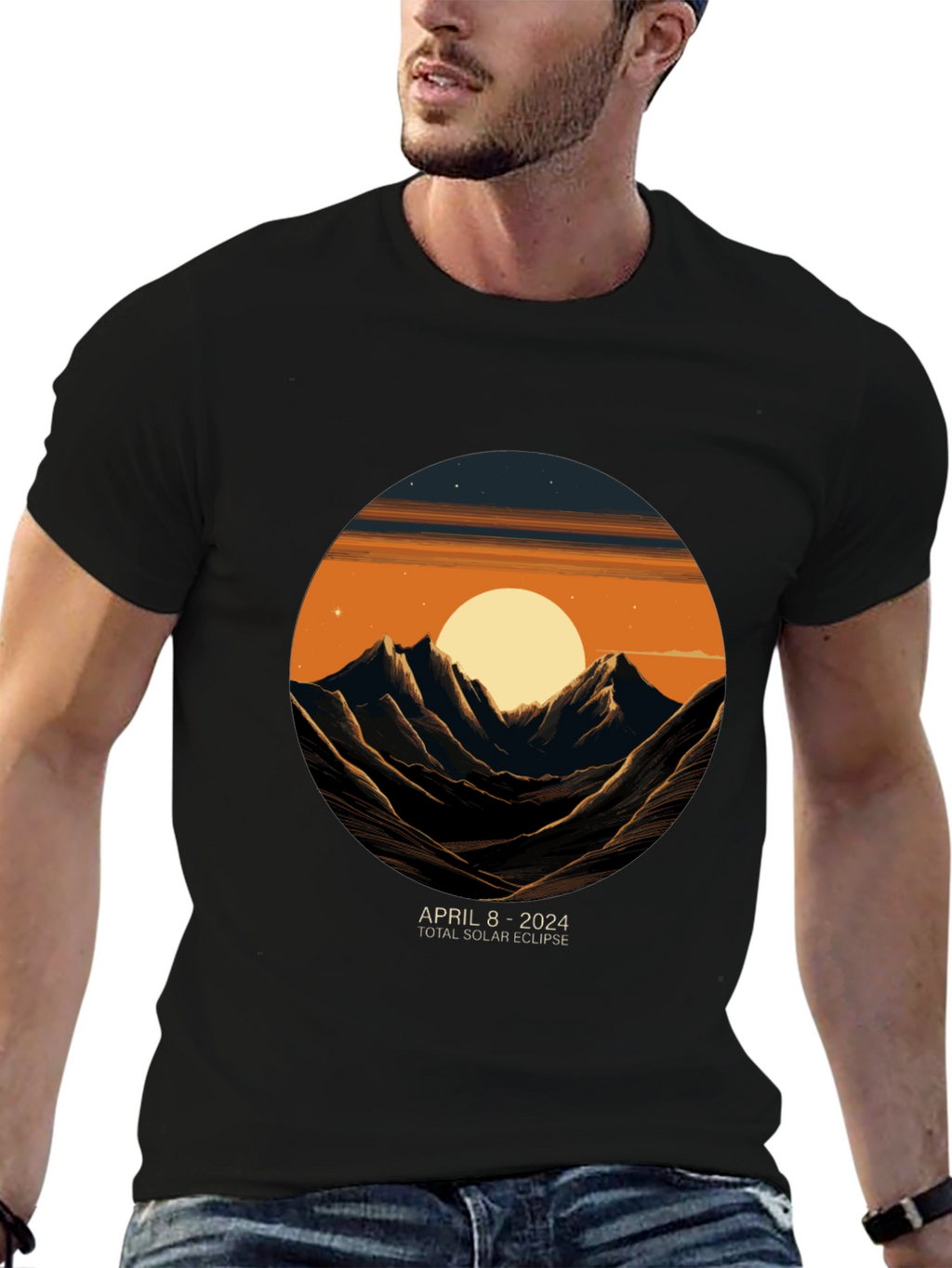 April 8 2024 Total Solar Eclipse Graphic Tee