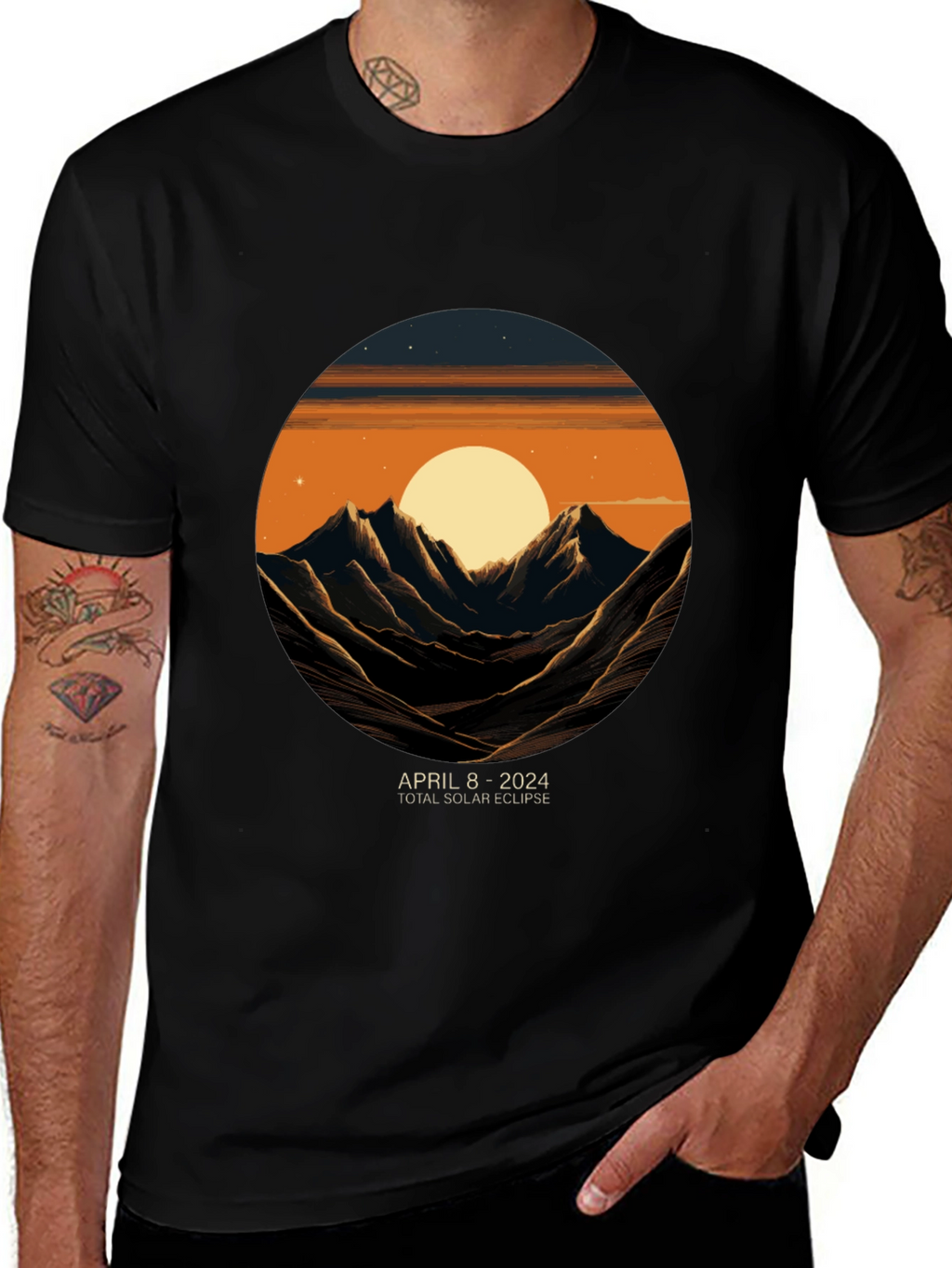 April 8 2024 Total Solar Eclipse Graphic Tee