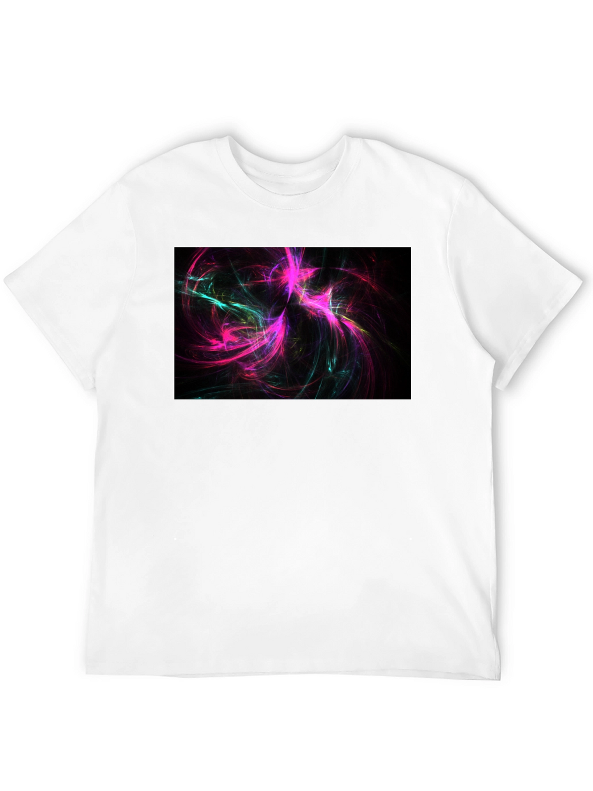 Abstract Swirls Black Tee - Vivid Graphic Print