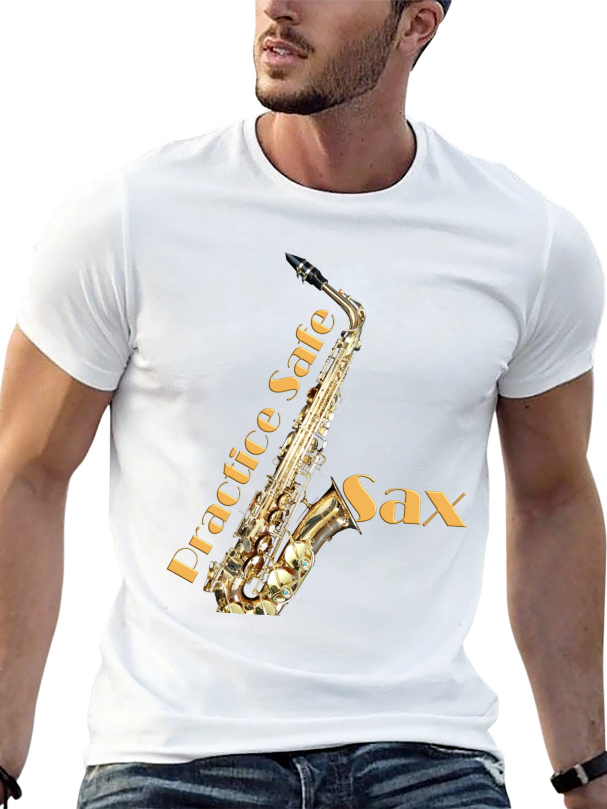Practice Safe Sax T-Shirt - Musicians Tee