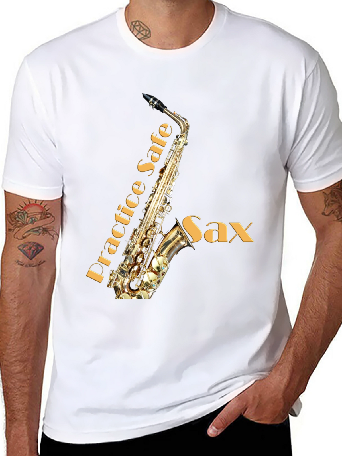 Practice Safe Sax T-Shirt - Musicians Tee